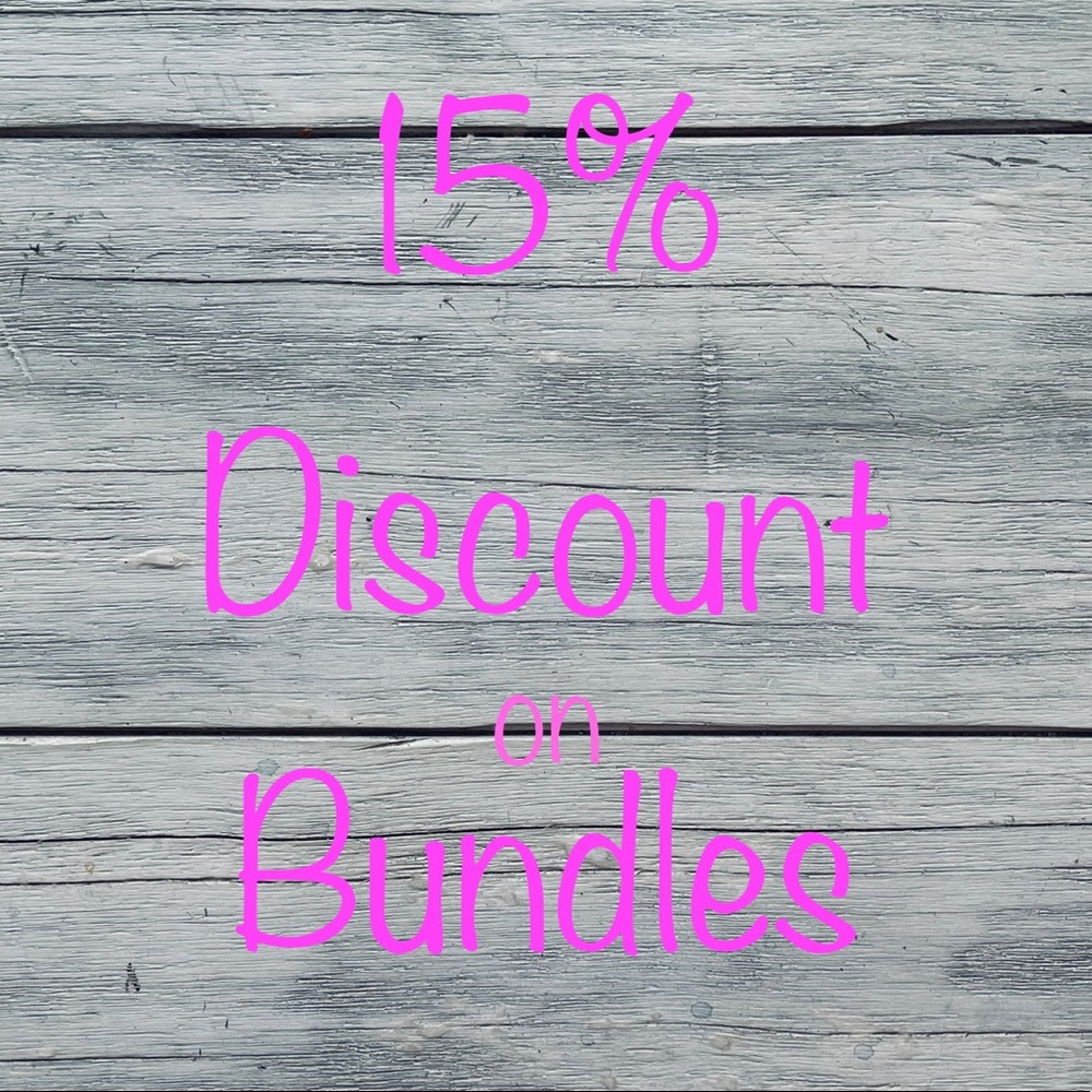 15% discount on all bundles of two or more items